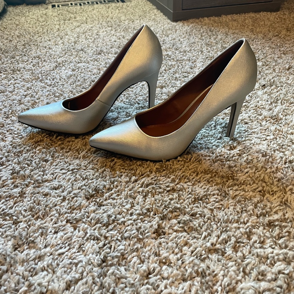 Silver 3inch Heels Size 6